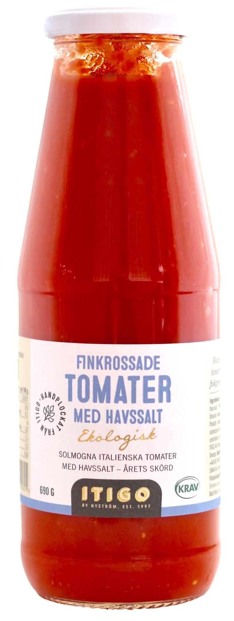 Finkrossade Tomater Havssalt ITIGO 690g, KRAV & EKO