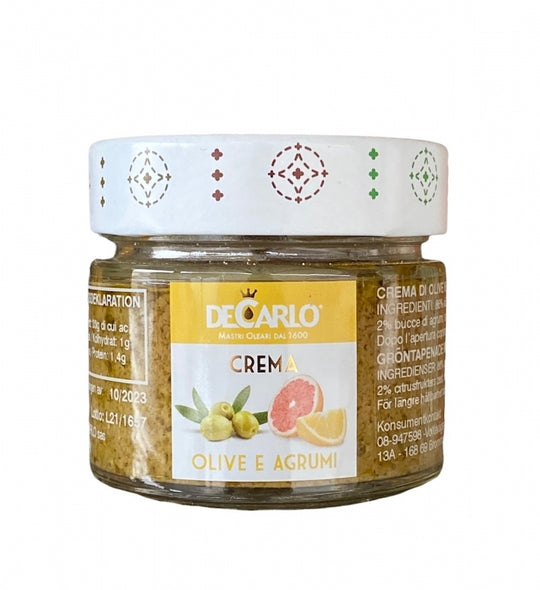 Crema Olive Verdi e Agrumi, DeCarlo, 130g