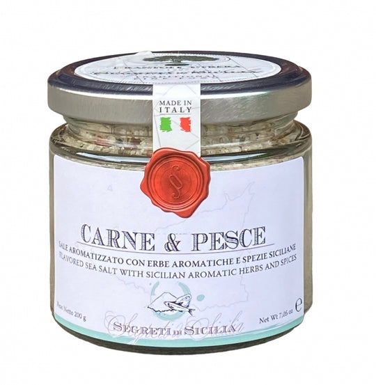Sale Marino di Sicilia Ört & kryddsalt "aromatizzato con erbe aromatiche e spezie Siciliane" 200g
