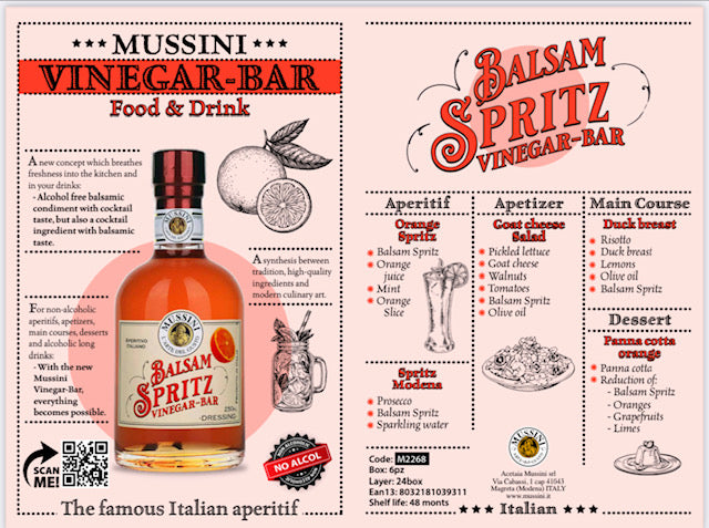 Mussini Vinegar Bar, SPRITZ, 250ml